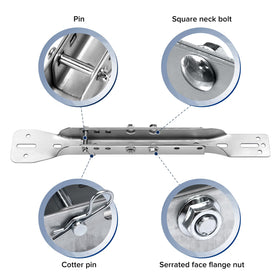 Carbon steel zinc-plated Magisale bracket resists rust for outdoor use.