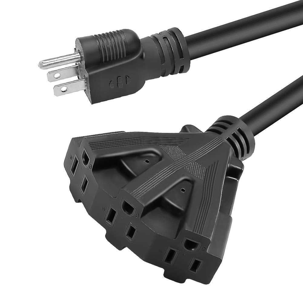 Mshyet 10ft 12-3 outdoor extension cord ready for outdoor lighting and tools