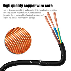 Mshyet grounded plug with strain relief for safer setups