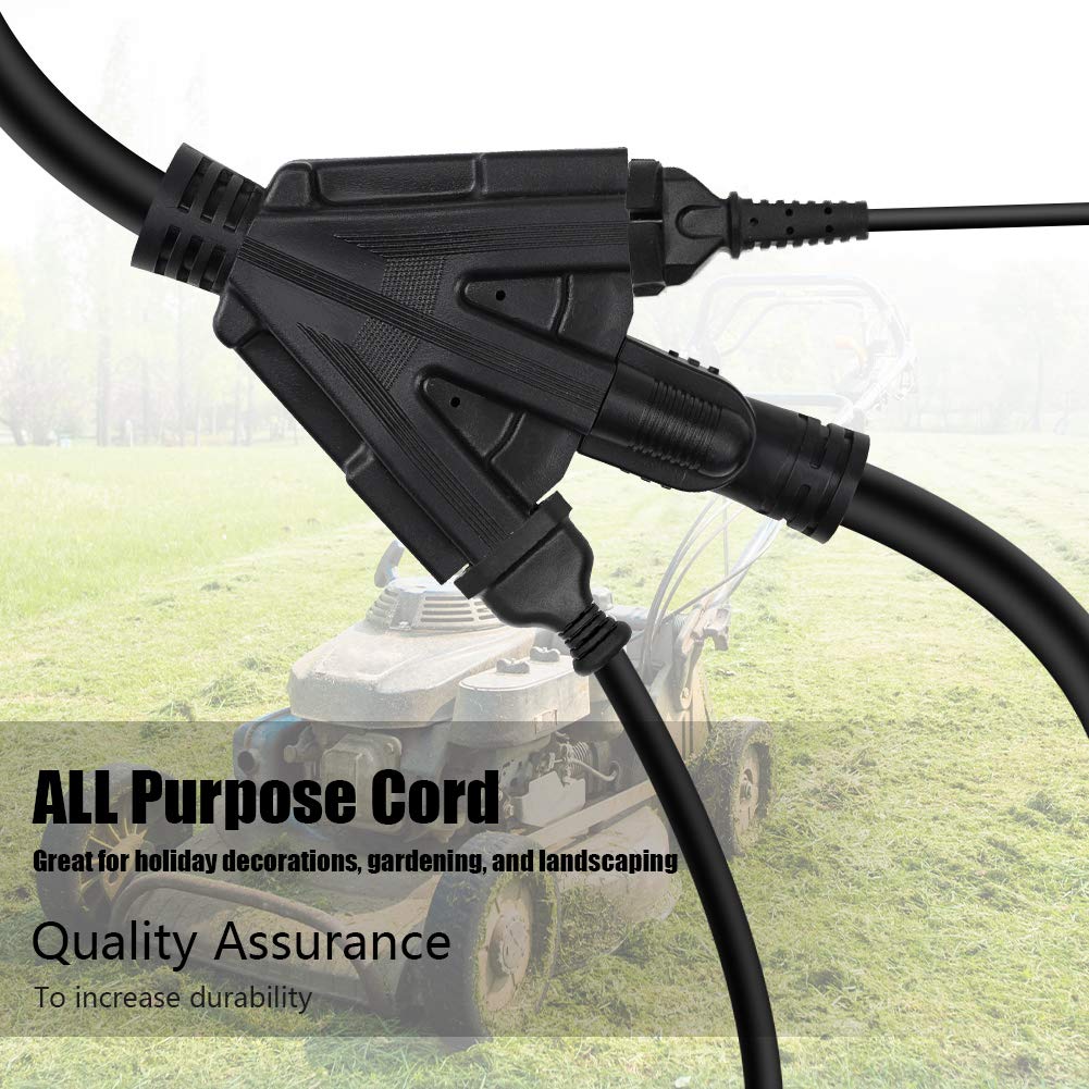 Mshyet SJTW thermoplastic extension cord withstands outdoor weather conditions.