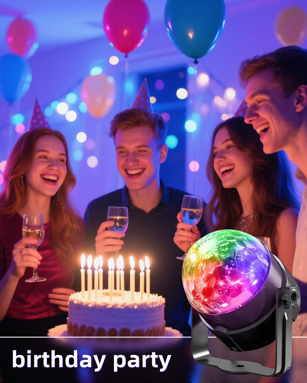 Mslitely disco ball kit includes remote, user guide, and 24/7 support.