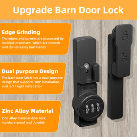 MSR X6 installed on a barn door showcases discreet hardware.