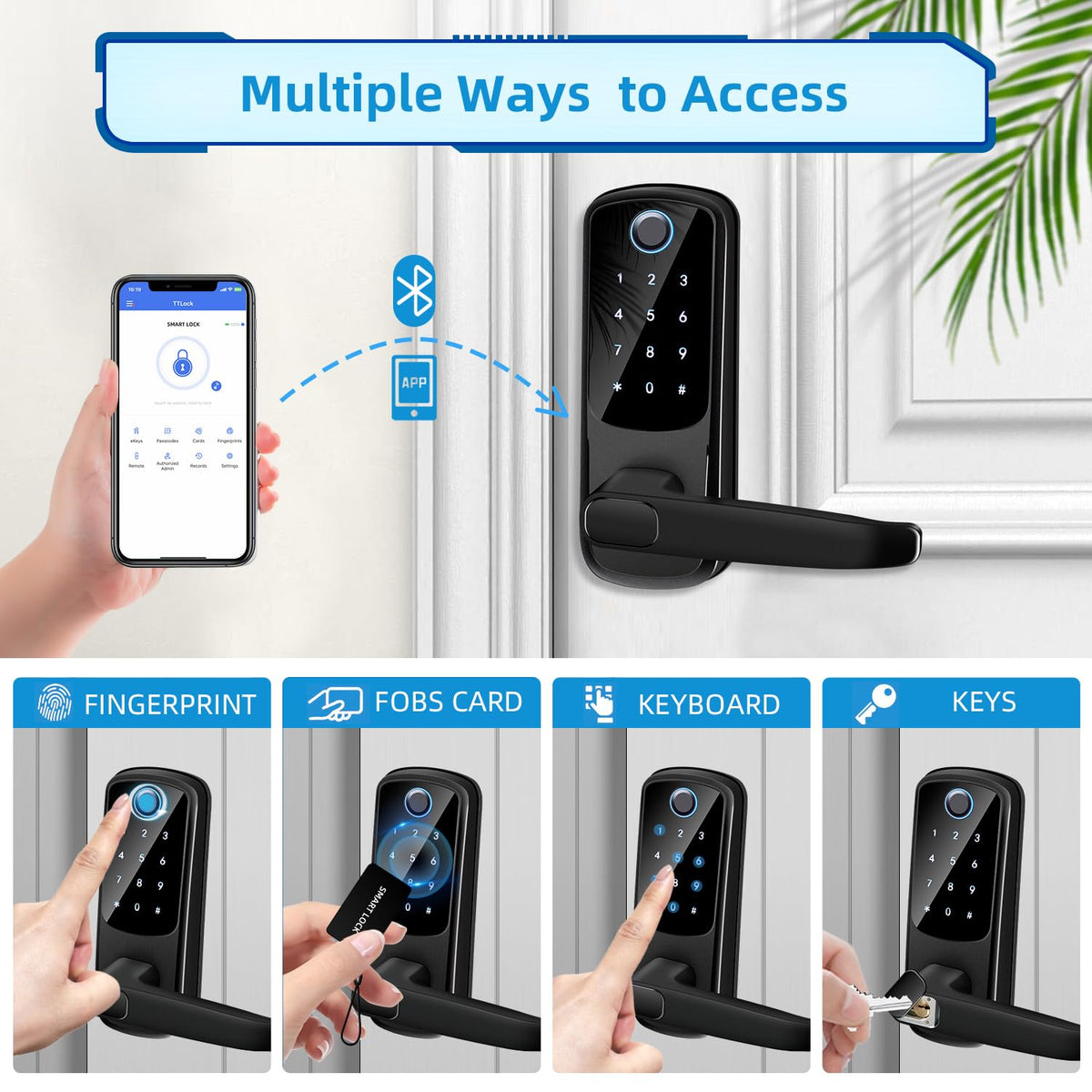MSR X6 keyless-entry panel closeup showing fingerprint and code access