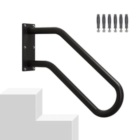 MSUMPTU hand rail on outdoor steps provides sturdy support for safe footing.