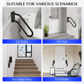 MSUMPTU heavy-duty iron rail withstands outdoor weather conditions.