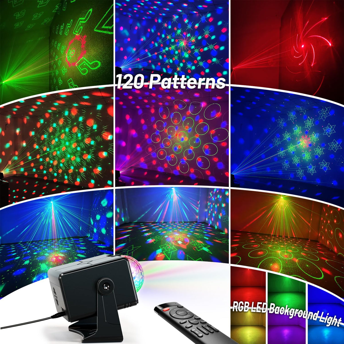 MSUOVH LED disco ball color patterns create dynamic ambience in any room.