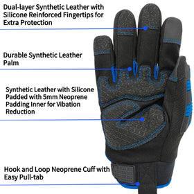 MSUPSAV adjustable cuff gloves for easy on/off and secure fit