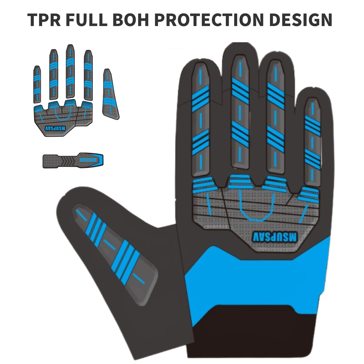 MSUPSAV anti-slip padding gloves improving grip and control in environments