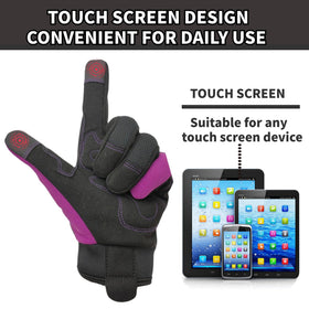MSUPSAV gloves touchscreen compatible on thumb and forefinger for devices.