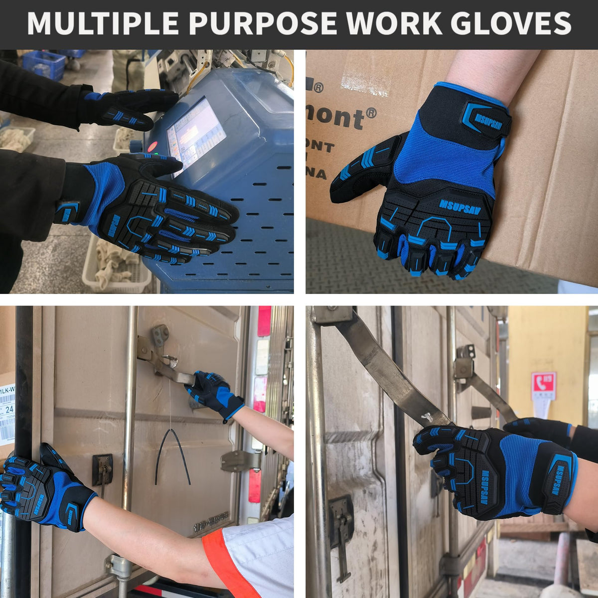 MSUPSAV multi-purpose work gloves suitable for auto, construction, and DIY