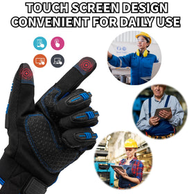 MSUPSAV open-cell memory foam palm demonstrates shock absorption during work.