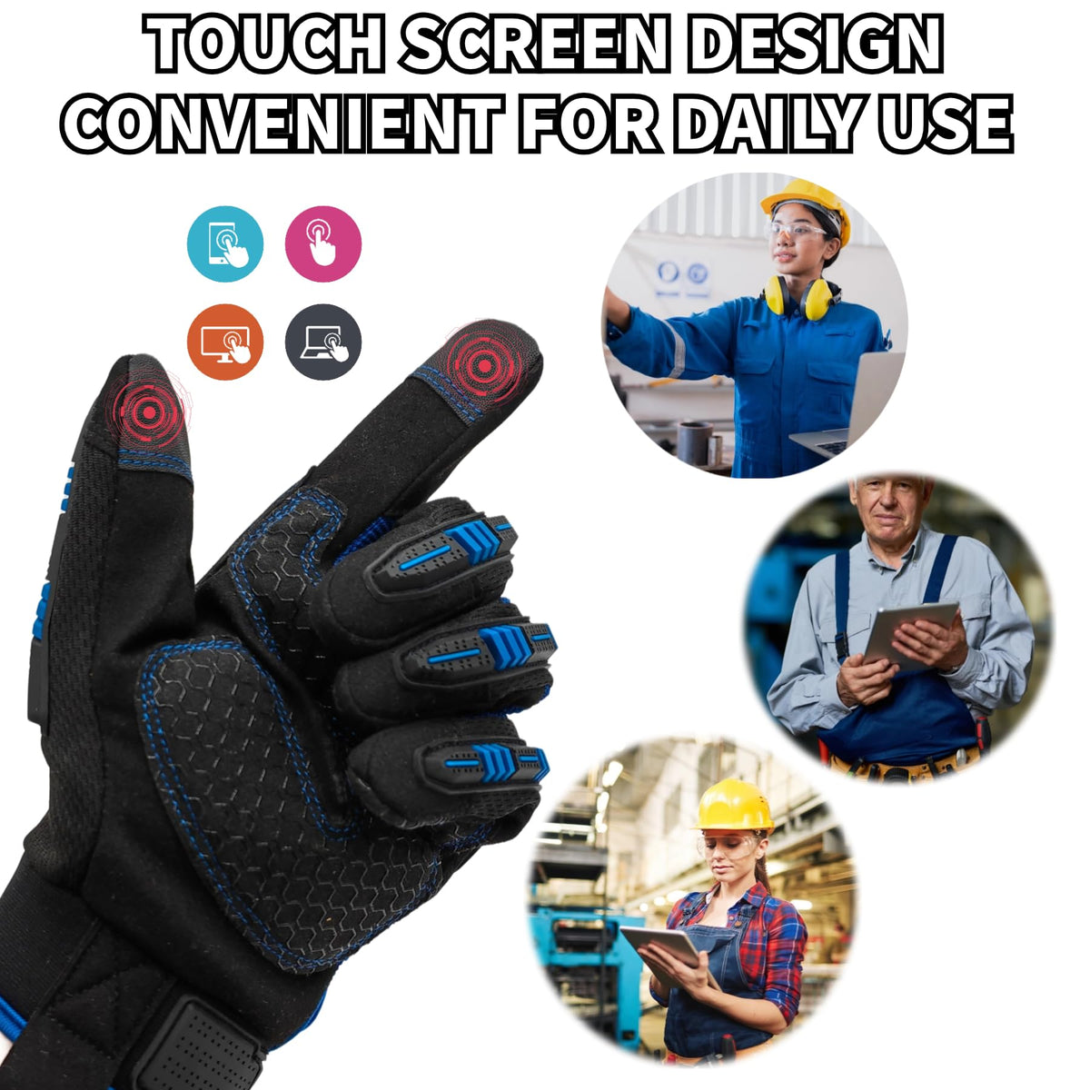 MSUPSAV thumb-index reinforced gloves designed for high-wear areas