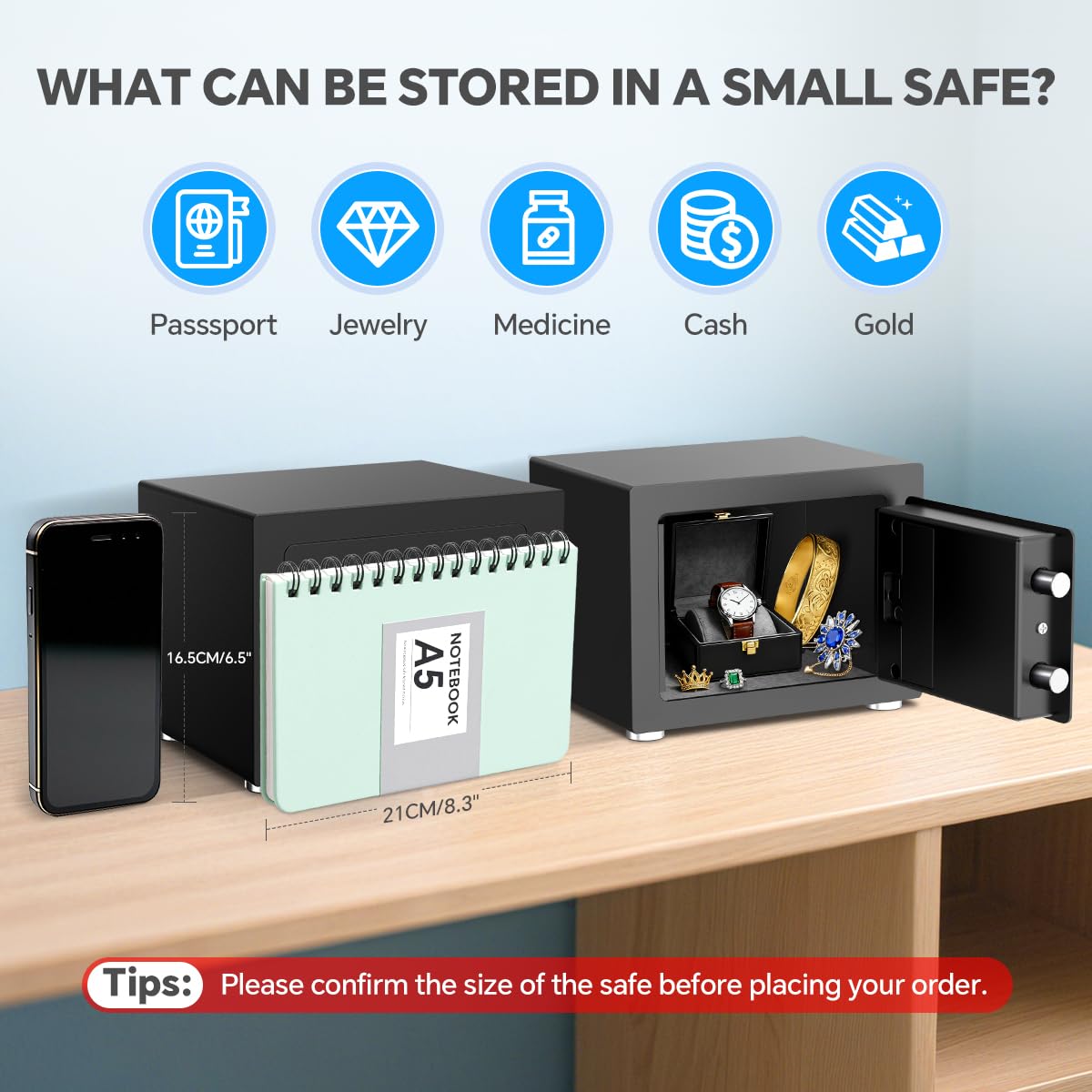 MSYCOST small home safe interior LED light for better visibility