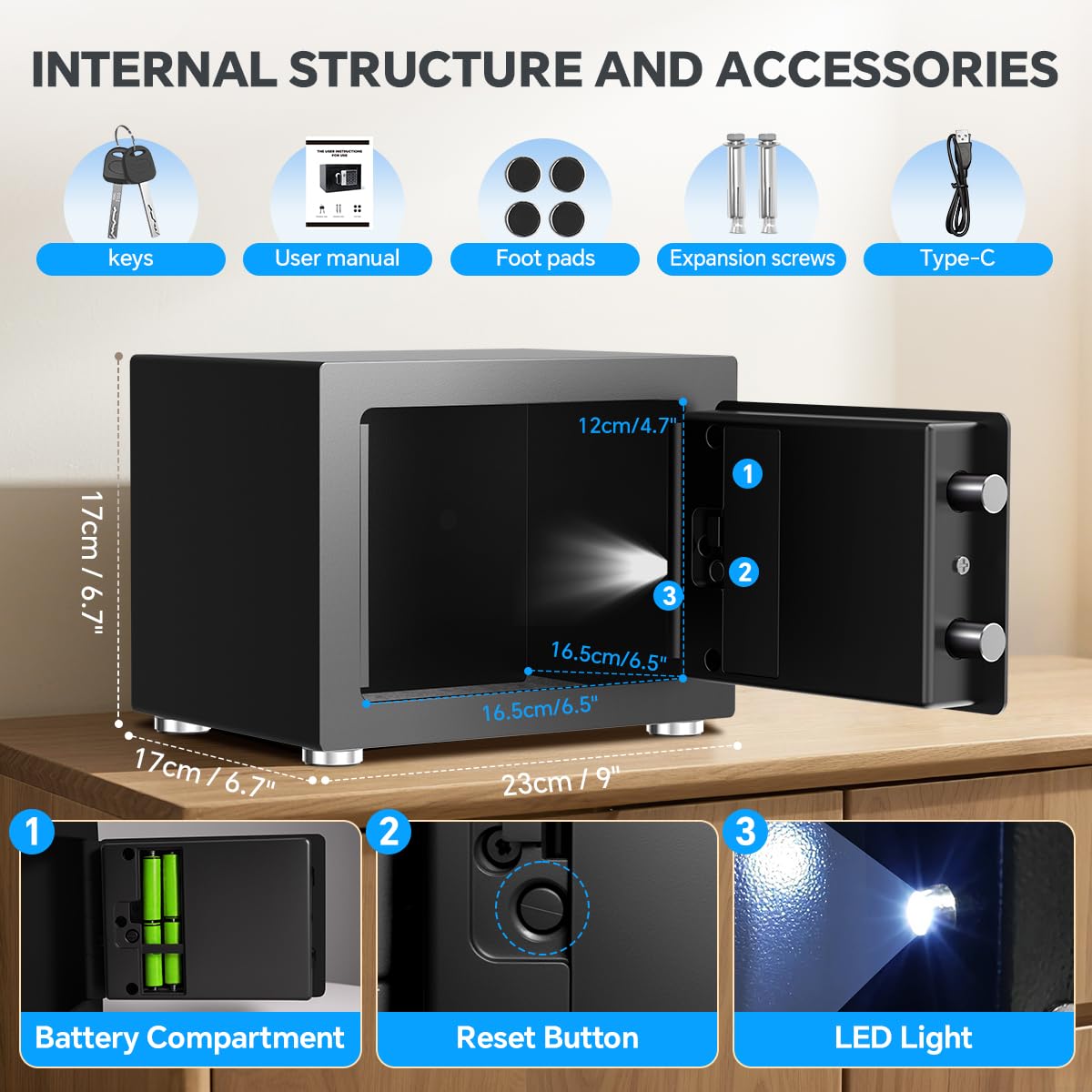 MSYCOST small home safe mounting kit for secure installation