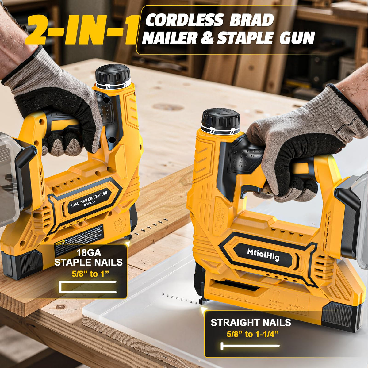 MtiolHig compact nailer in hand for finish work