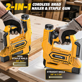 MtiolHig compact nailer in hand for finish work