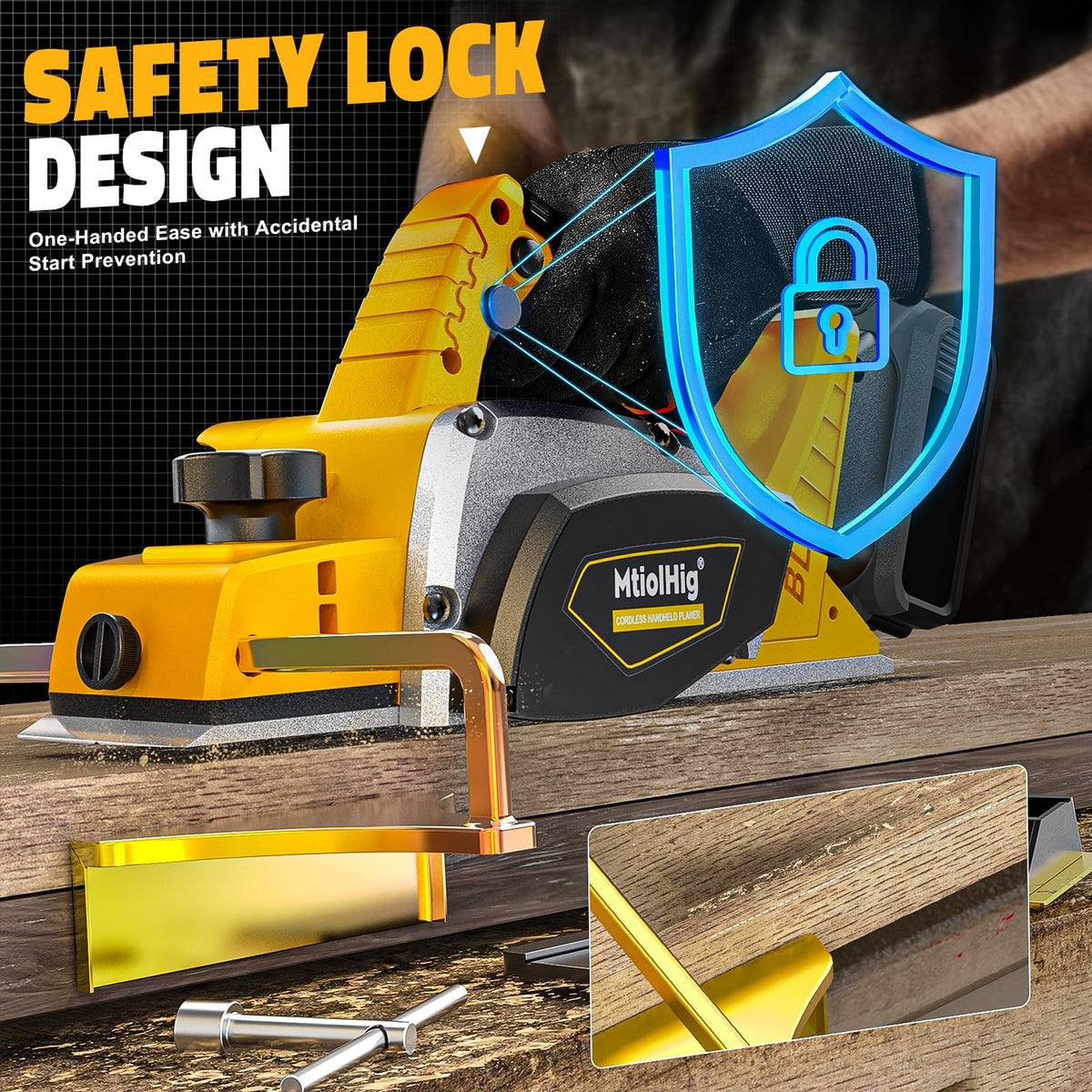 MtiolHig lightweight ergonomic design reduces fatigue