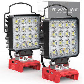 MtiolHig 11200-lumen LED work light with 18V battery and angled beam for workshops