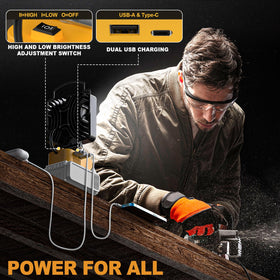 MtiolHig 112W 11200 lumens portable light for garage and workshop