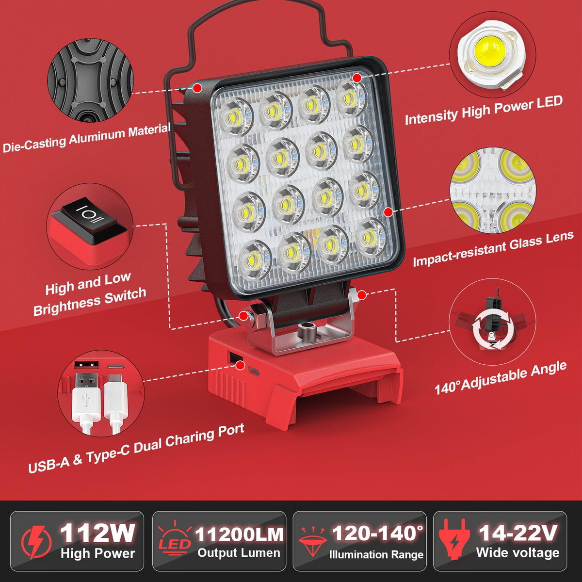MtiolHig Milwaukee 18V battery compatibility enables cordless setup on site