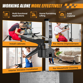 Mtnte easy-adjustment-operation allows smooth raising and lowering during setup.