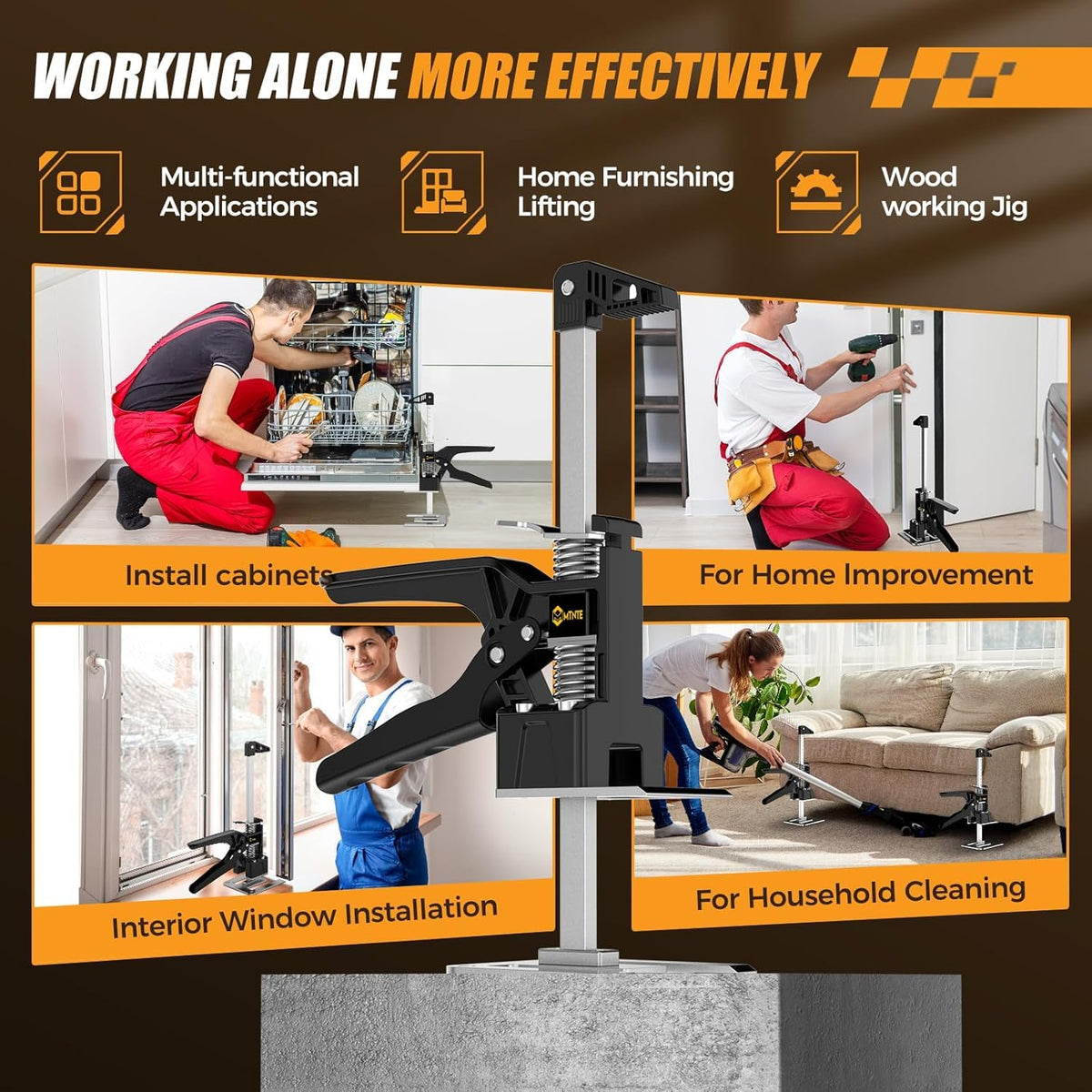 Mtnte jack supports up to 365 pounds for versatile home use