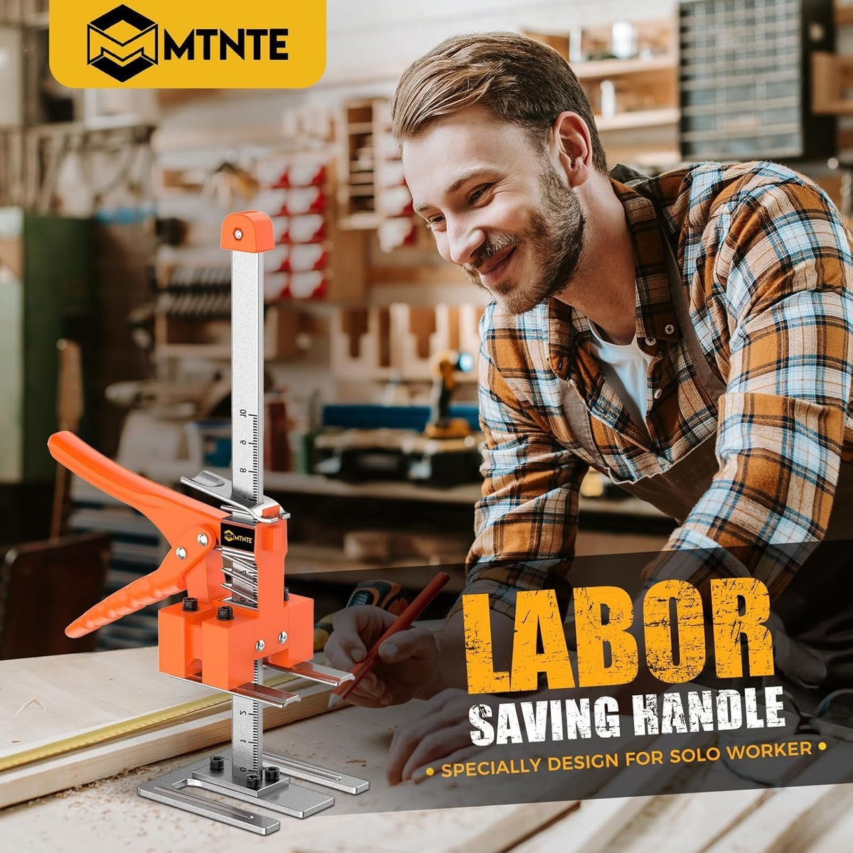 Mtnte wall tile locator aids precise tile placement during installation.