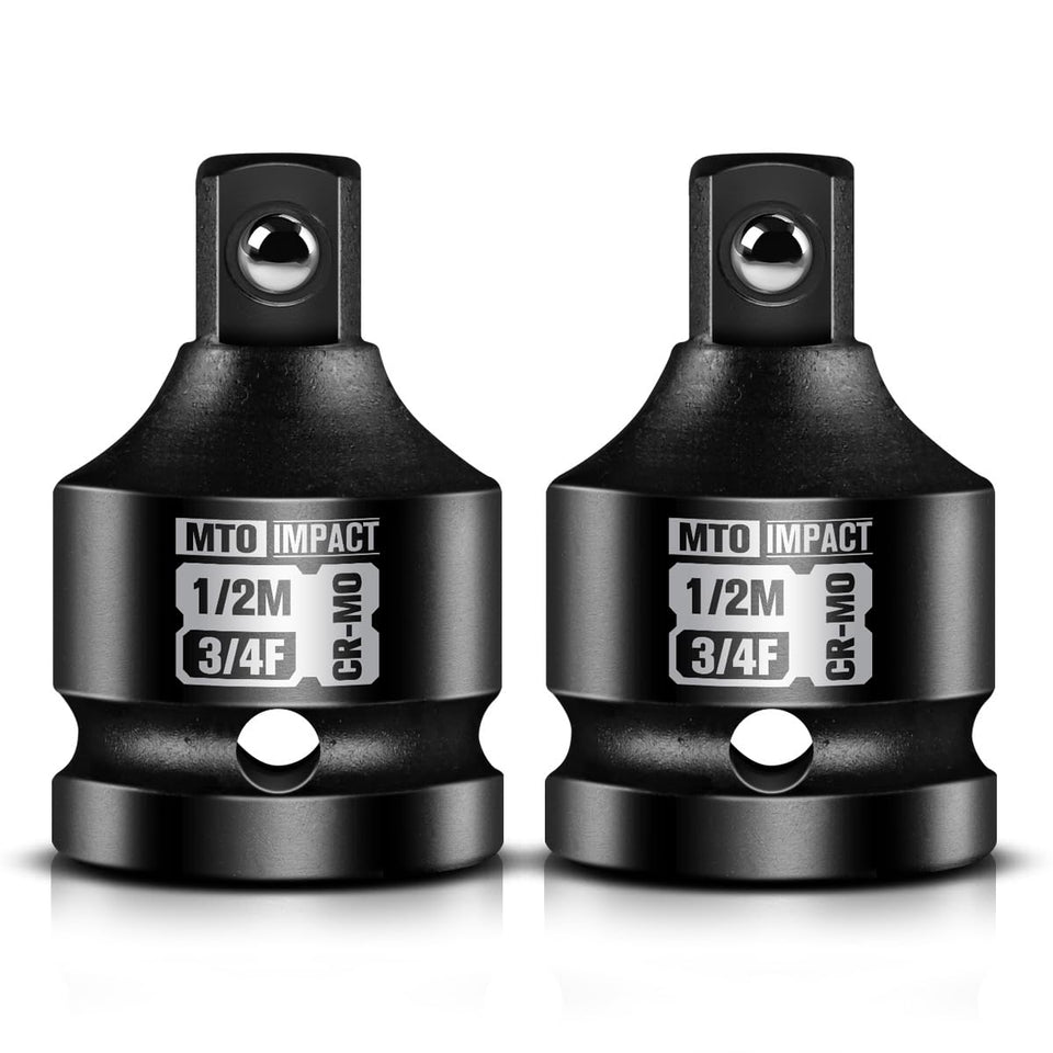 MTO 2-piece 3/4 to 1/2 inch impact adapters for versatile tool compatibility.