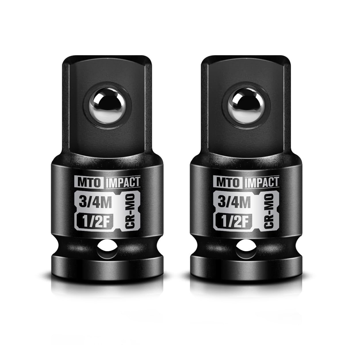 MTO half-inch to three-quarter-inch adapter set for 1/2-inch drive improves tool versatility