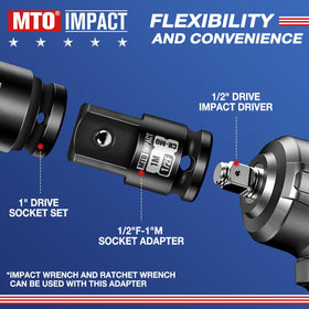 MTO spring loaded detent ball keeps sockets secure during use