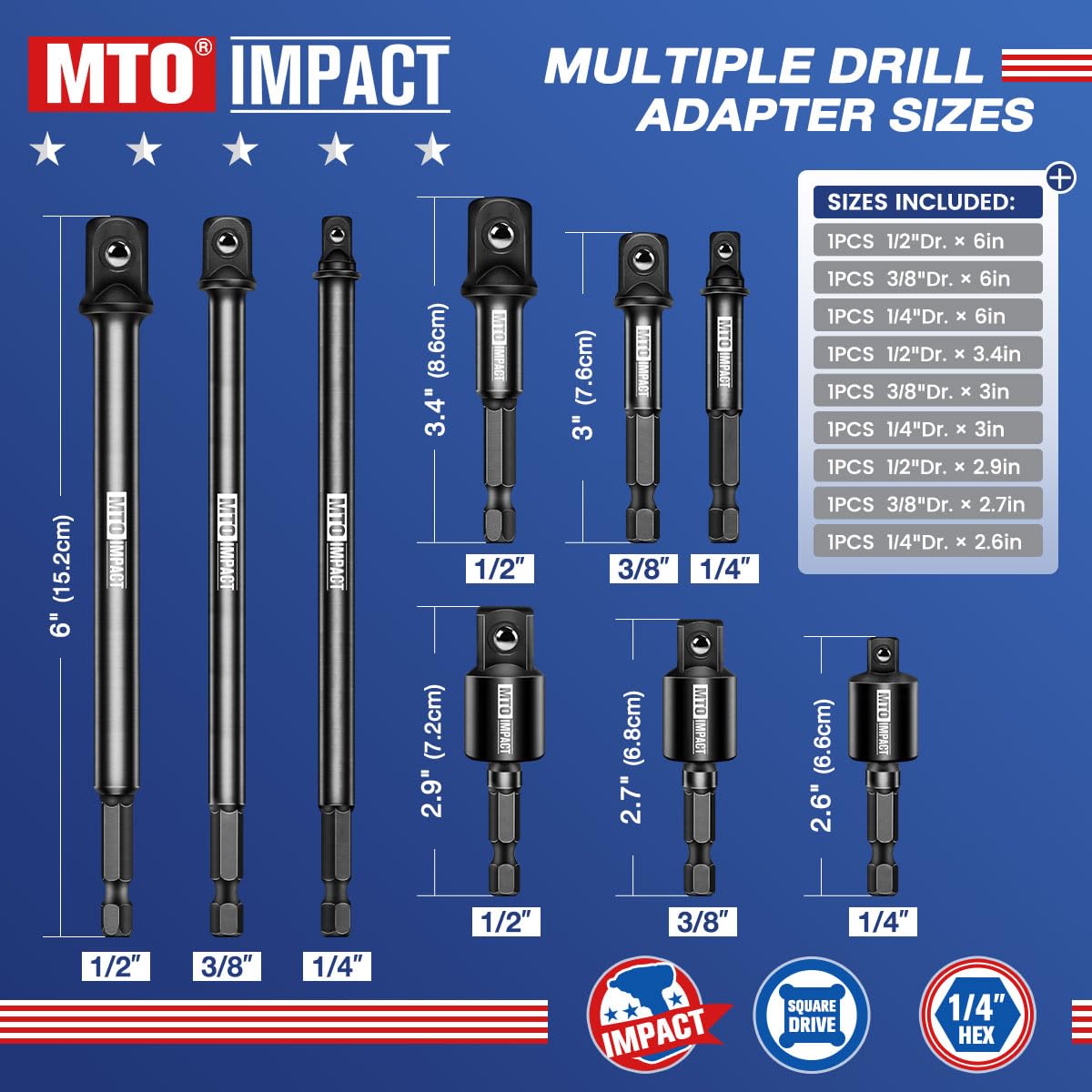 MTO universal joint socket adapter enabling 360-degree rotation for tight spaces