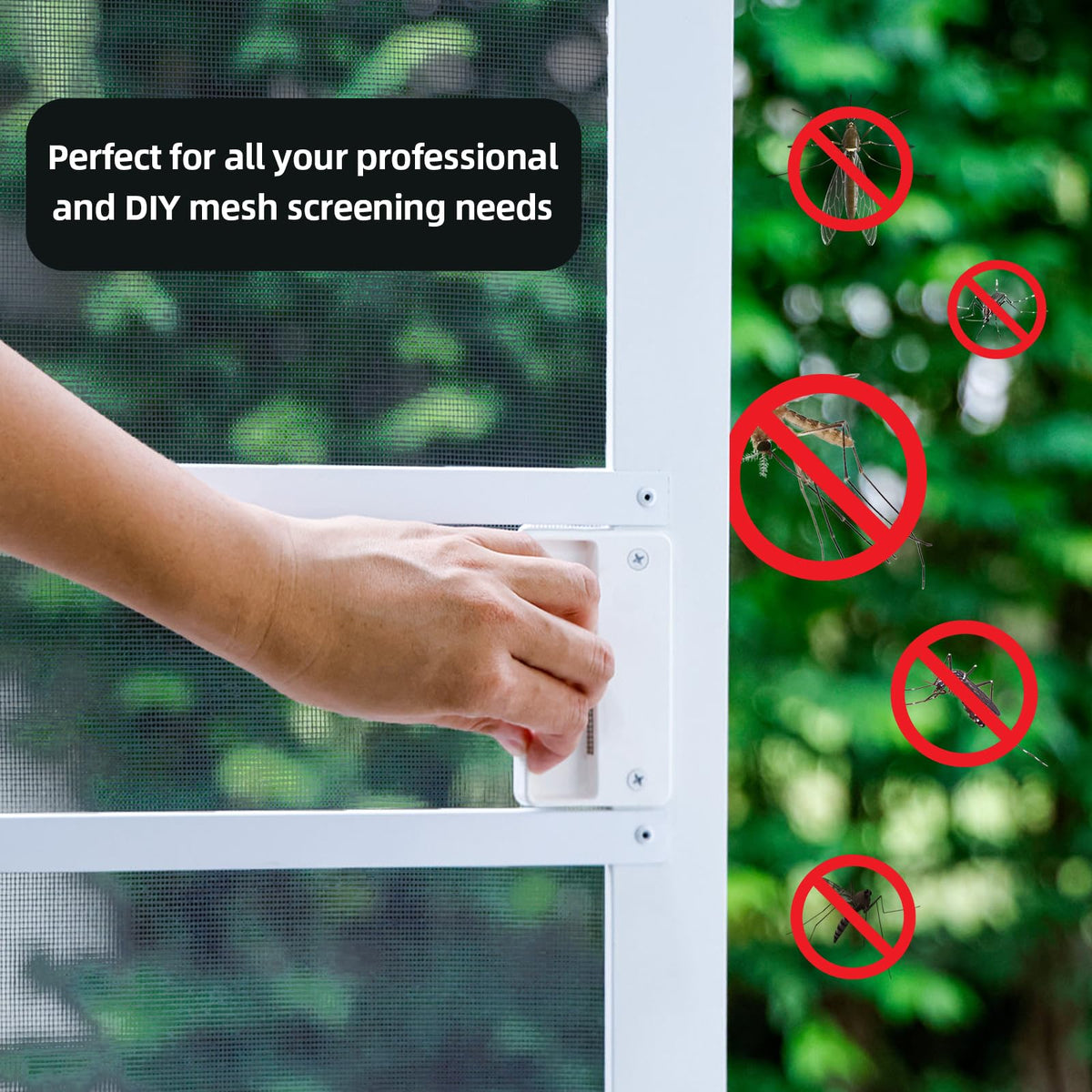 MTOUOCK durable mesh suitable for porch, patio, and pool area screens.