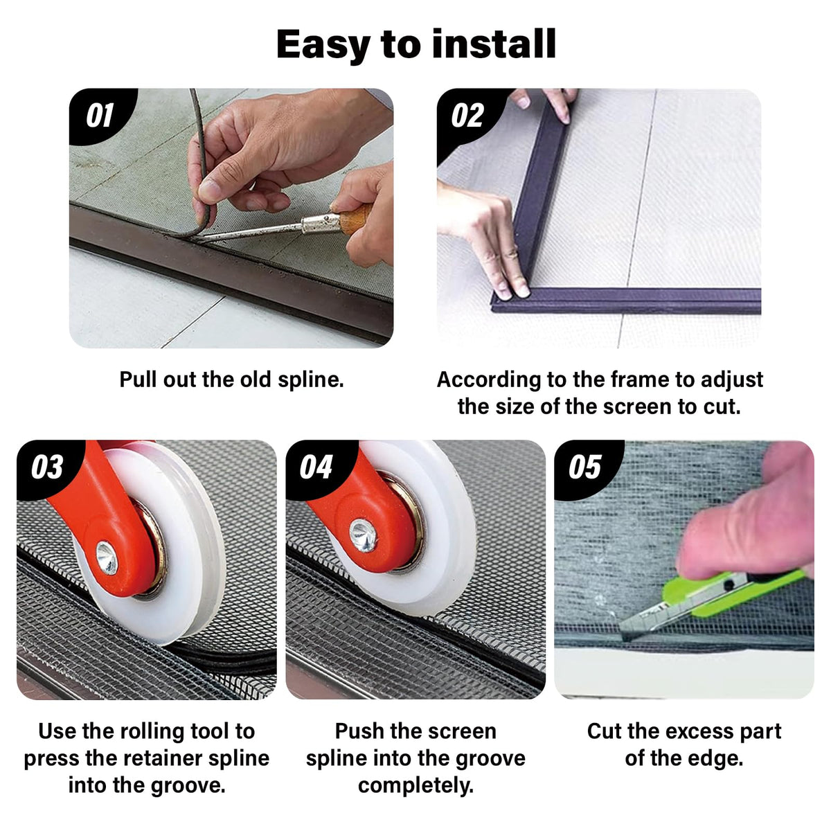 MTOUOCK easy-cut mesh lets you trim precisely to fit openings.