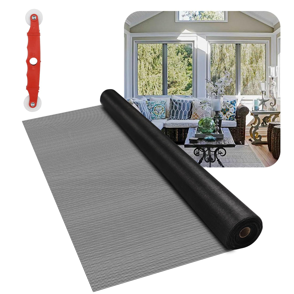 MTOUOCK fiberglass window screen roll 36x100 ready for window installation and airflow.