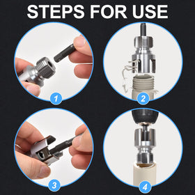 Muaoush drill-powered threading for fast results.