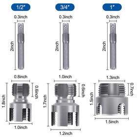 Muaoush internal-external threading tool for versatile plumbing tasks.