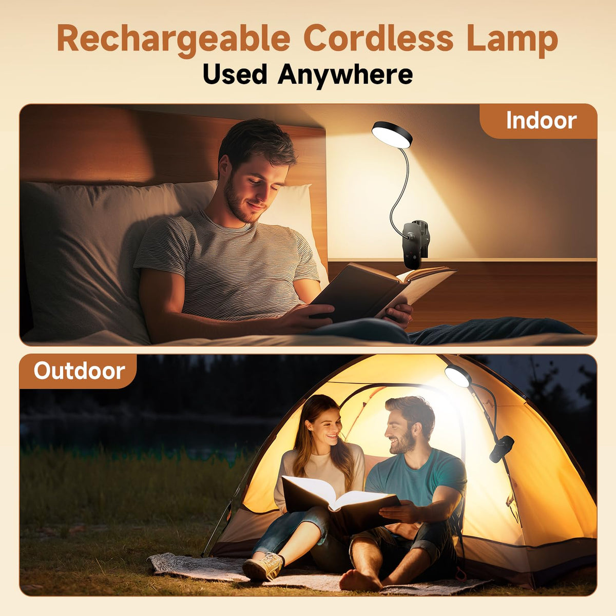 Mubarek Clip On Lamp color temperature dial from warm to cool