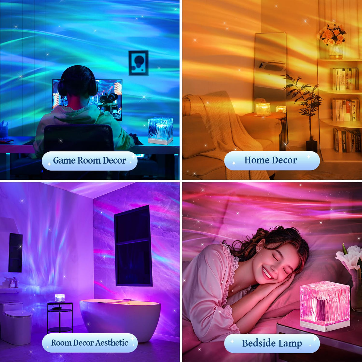 Mubarek two-in-one night light and galaxy projector supports relaxing evenings.