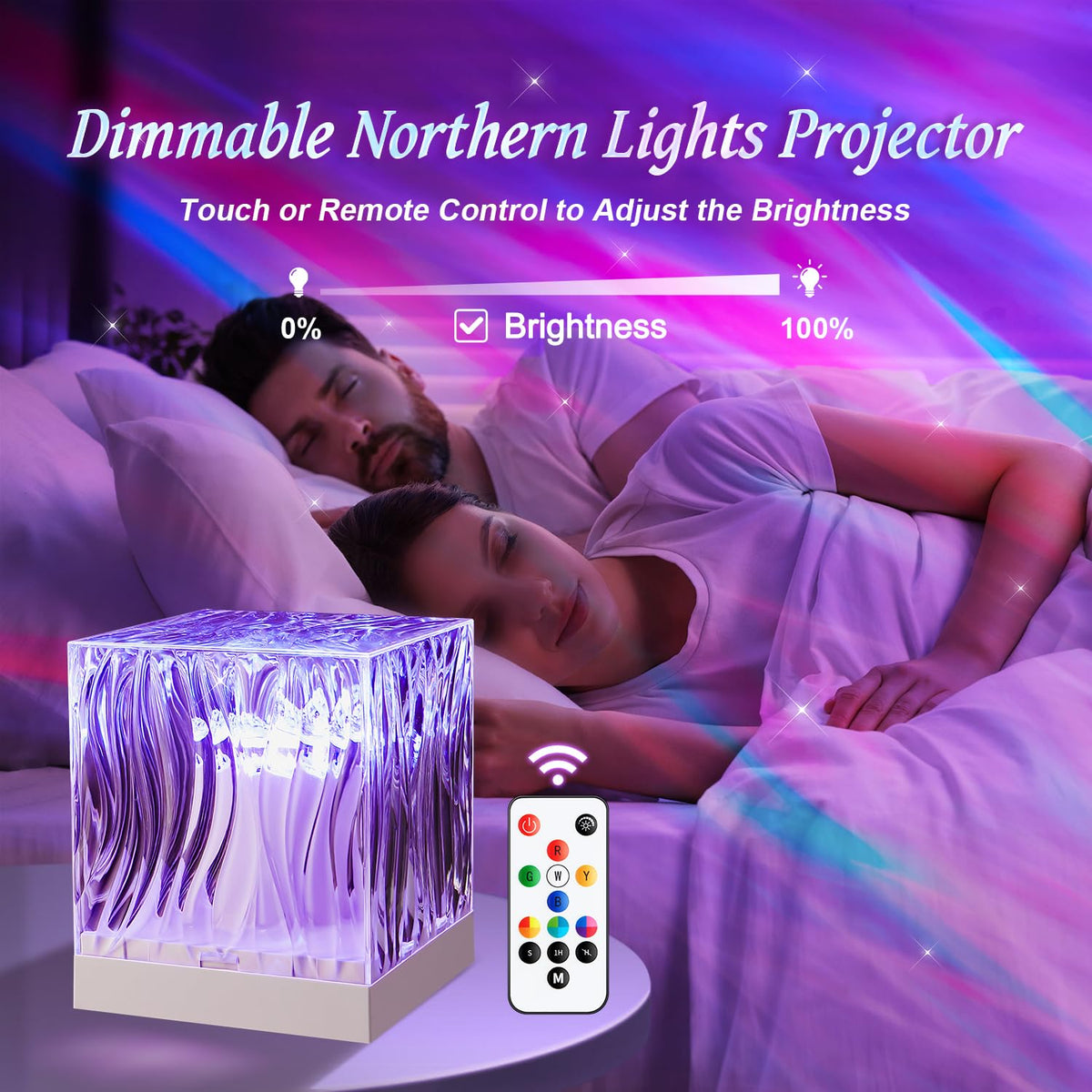 Mubarek 360-degree illumination delivers immersive night-light effects for a cozy room.