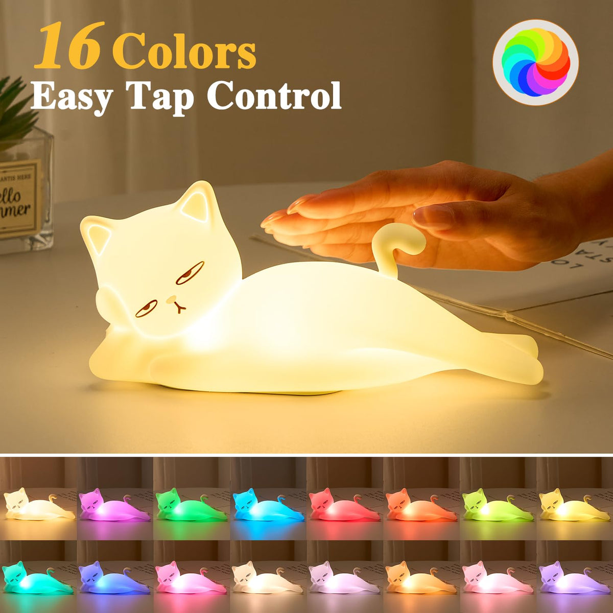 Mubarek silicone-soft night light featuring a soft, safe finish