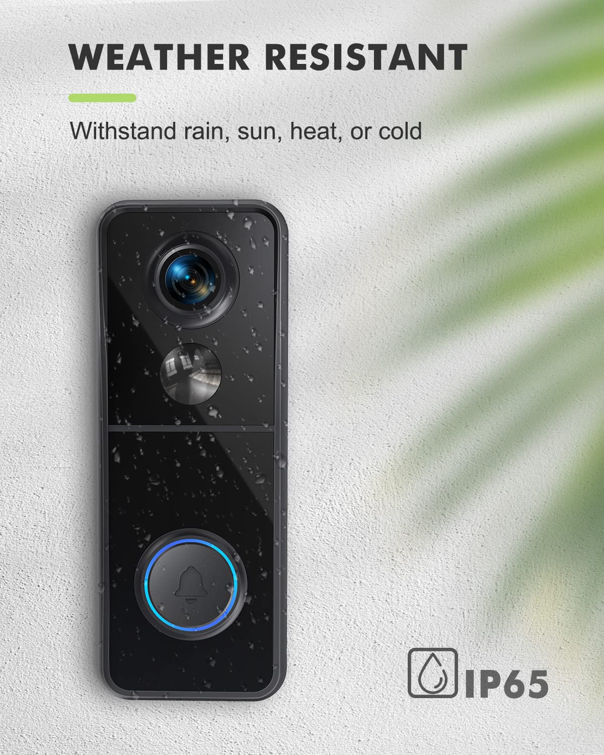 MUBVIEW IP65-rated durable doorbell withstands various weather conditions