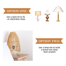 Mudder 8-foot clear wire kit supports flexible lamp design.