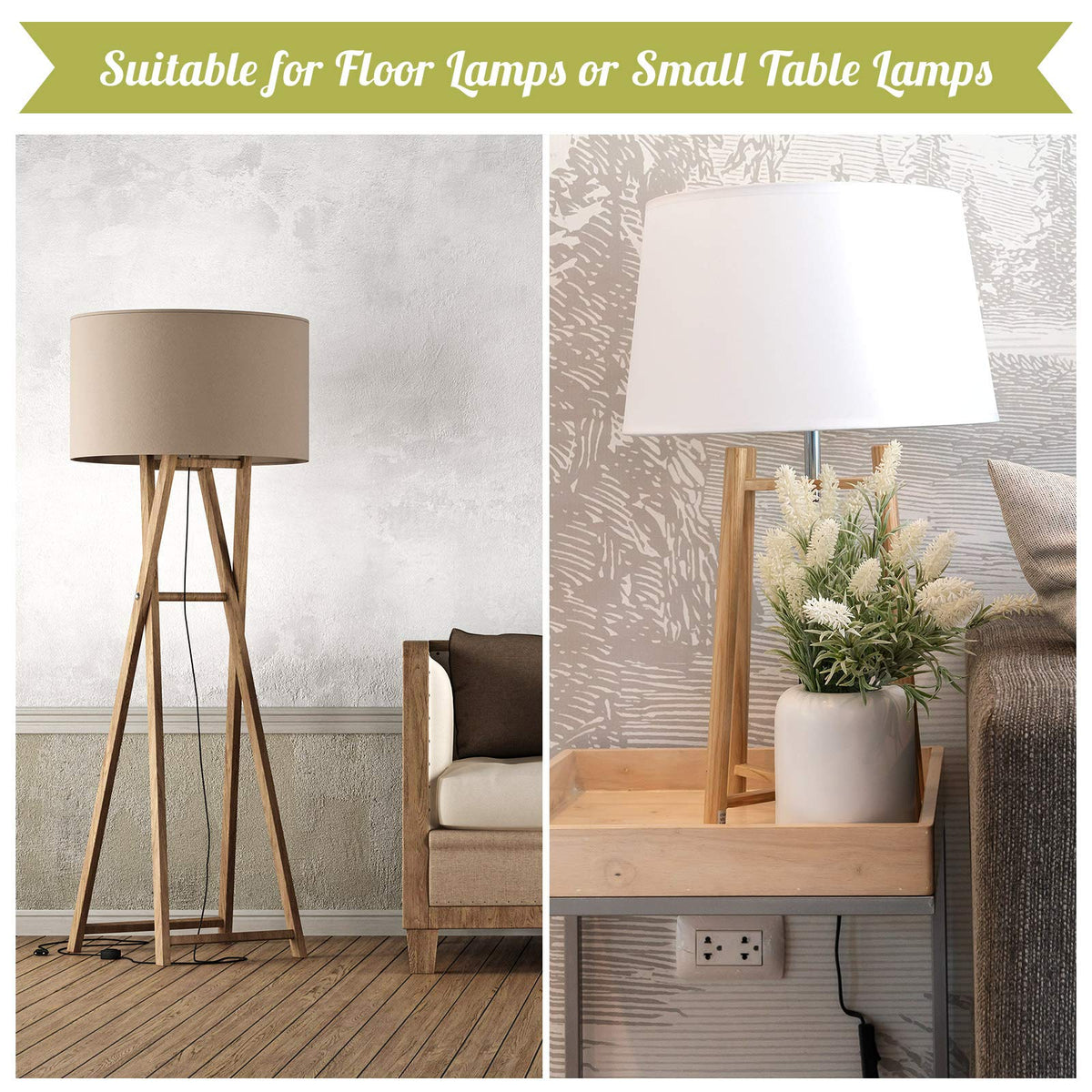Mudder 8-inch silver harp for sleek lamp customization.