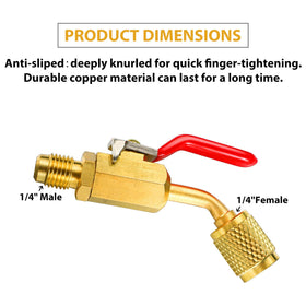 Mudder mini split adapter 5/16in to 1/4in gauge for compatible hoses