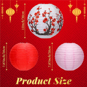 Mudder red paper lanterns provide bold oriental accents for events.