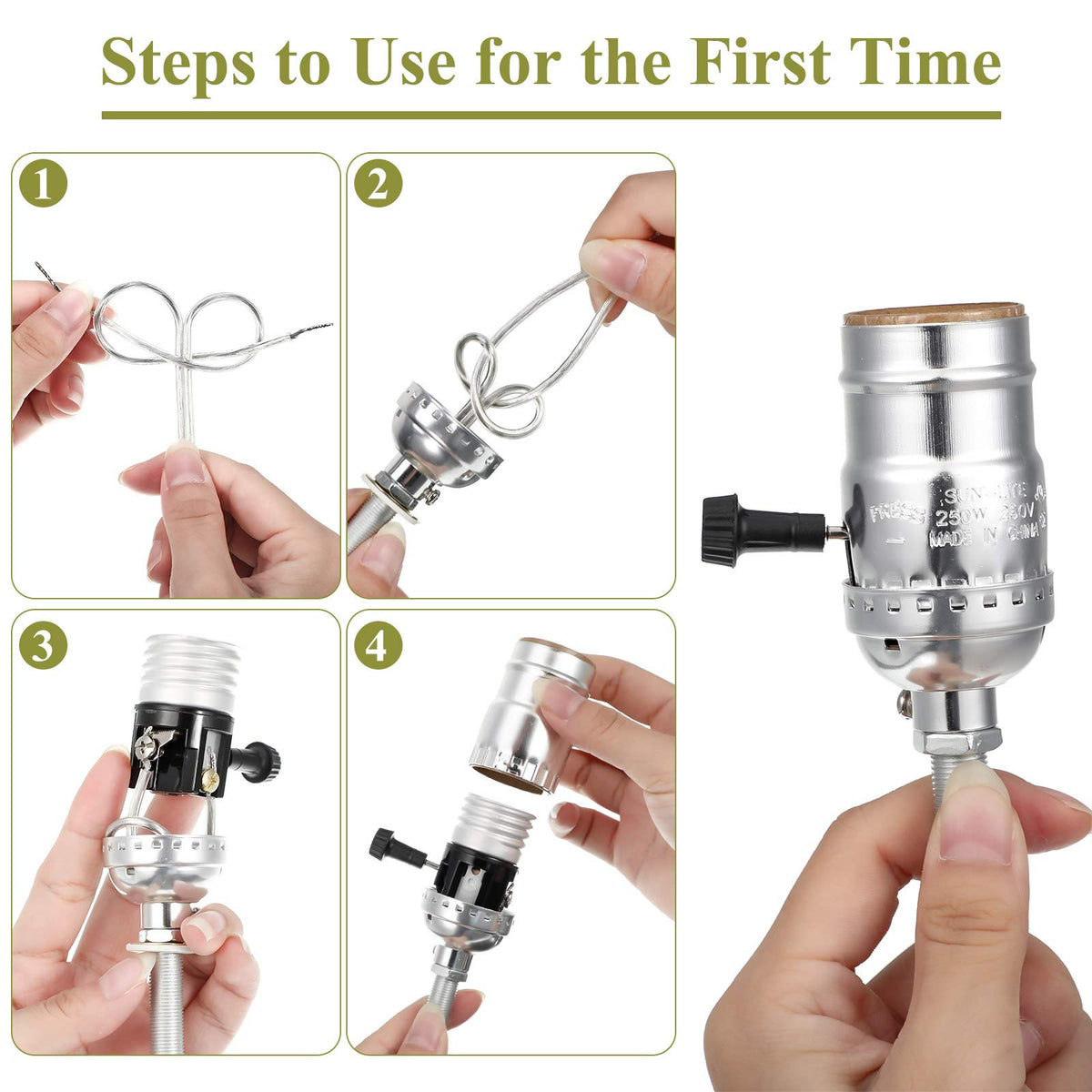 Mudder galvanized steel lamp kit designed for long-term use and repairs.