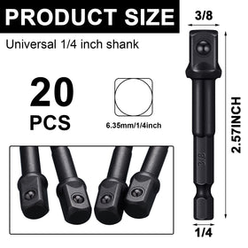 Mudder hex impact socket adapter designed for drills and extensions