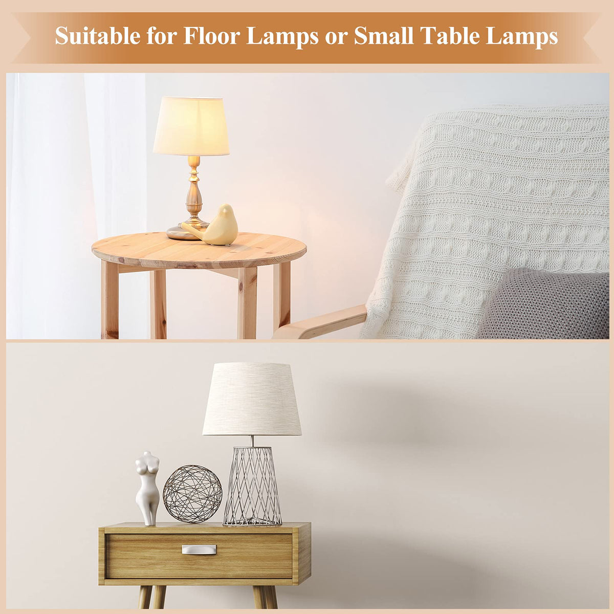 Mudder 8-inch harp and wiring kit detail for easy lamp assembly.