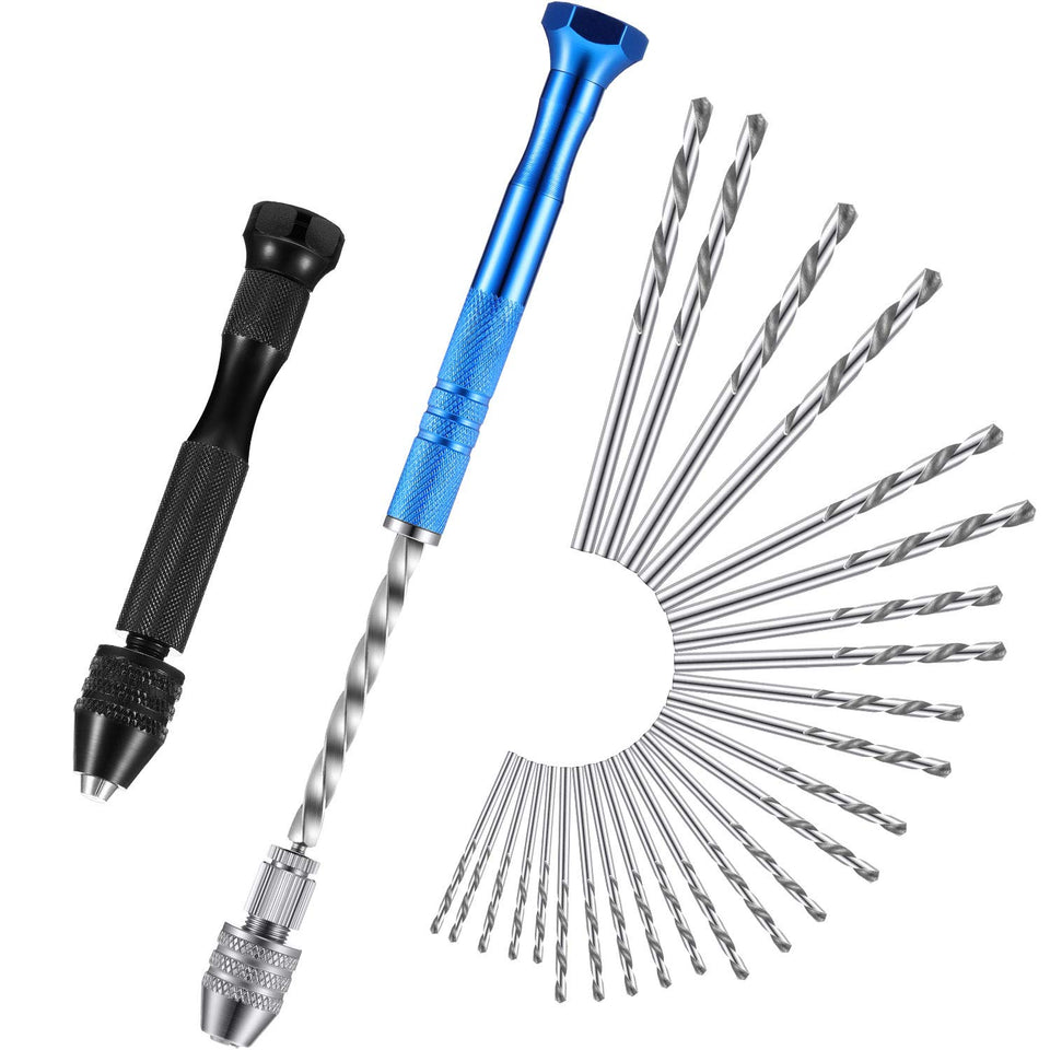 Mudder pin vise hand drill in black with compact grip for precision drilling