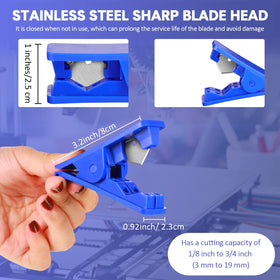 Mudder PTFE tube cutter close-up of blade showing replaceability.